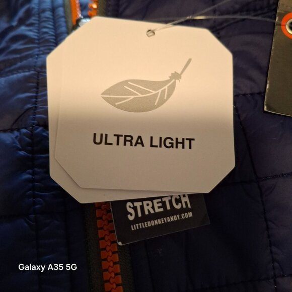 Little Donkey Andy Mens Quilted Insulated Outdoor Puffer Vest XXL Blue/Orange - Picture 9 of 11